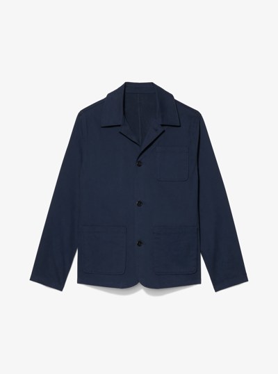 Cotton-and-Linen Blend Chore Coat in MIDNIGHT | Michael Kors