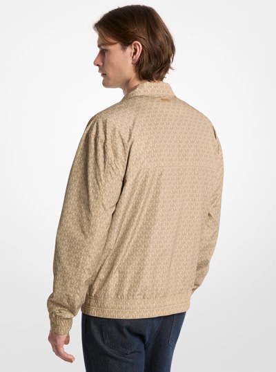 Signature Logo Windbreaker Jacket in KHAKI | Michael Kors