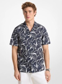 Floral Print Cotton Blend Shirt
