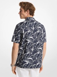 Floral Print Cotton Blend Shirt