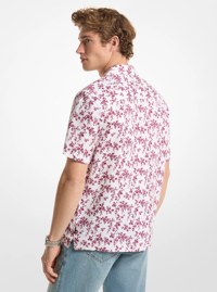 Floral Print Linen Camp Shirt