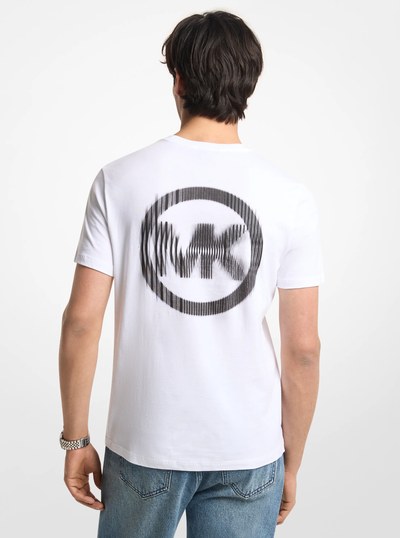 Graphic Logo Cotton Jersey T-Shirt in WHITE | Michael Kors