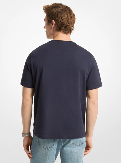 Saint Tropez Cotton Jersey T-Shirt in MIDNIGHT | Michael Kors
