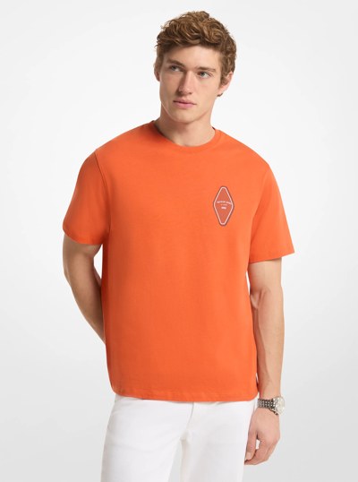Graphic Logo Cotton T-Shirt in MIMOSA | Michael Kors