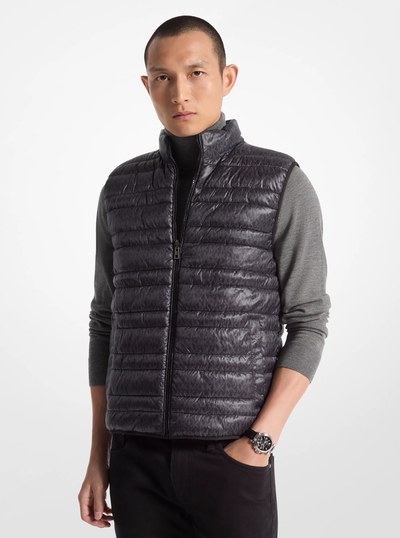 Reversible Quilted Vest in BLACK | Michael Kors