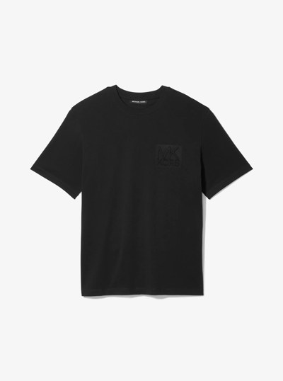 Logo Cotton T-Shirt in BLACK | Michael Kors