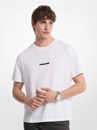 Logo Cotton T-Shirt in WHITE | Michael Kors