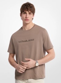 Logo Embossed Cotton Jersey T-Shirt
