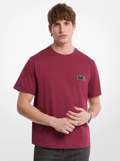 Graphic Logo Cotton T-Shirt in DEEP MULBERRY | Michael Kors