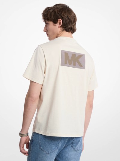 Graphic Logo Cotton T-Shirt in SOFT ECRU | Michael Kors