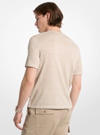 T-shirt en lin et coton
