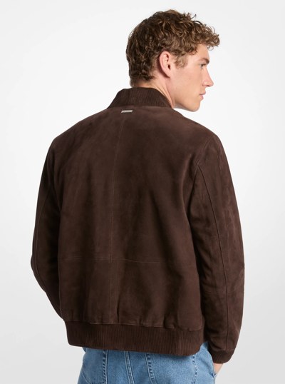 Suede Bomber Jacket in CHOCOLATE | Michael Kors