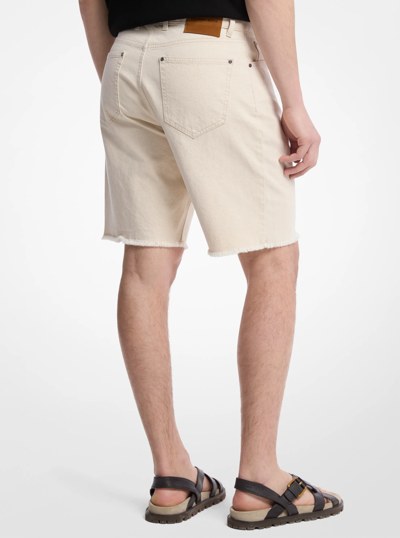Frayed Denim Shorts in ECRU | Michael Kors