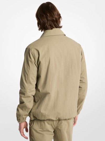 Crinkled Nylon Jacket in DUSTY SAGE | Michael Kors
