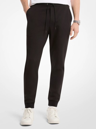 Logo Trim Cotton Blend Joggers in BLACK | Michael Kors