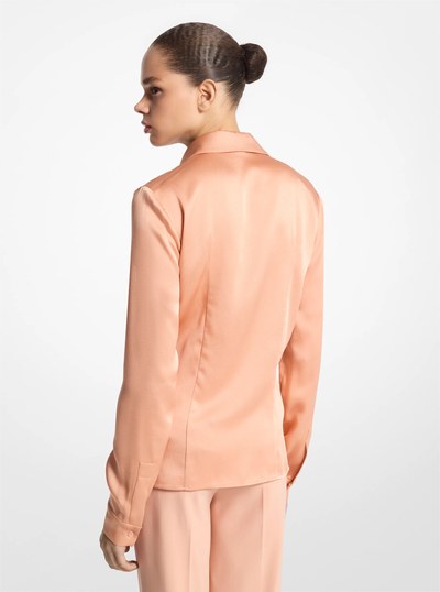 Hansen Charmeuse Shirt in PEACH | Michael Kors