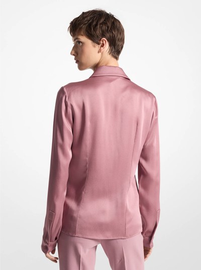 Hansen Charmeuse Shirt in MAUVE | Michael Kors