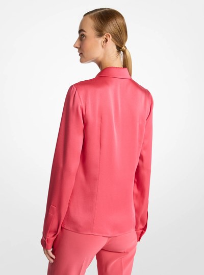 Hansen Charmeuse Shirt in ROSEWOOD | Michael Kors