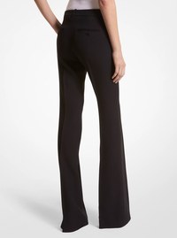 Haylee Double Crepe Sabl&eacute; Flared Trousers