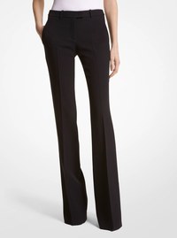 Haylee Double Crepe Sabl&eacute; Flared Trousers