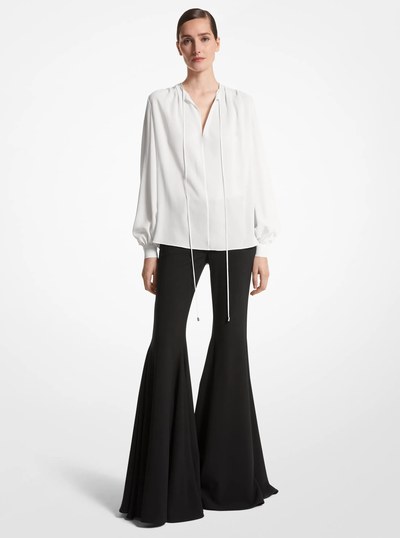 Silk Georgette Blouse in OPTIC WHITE | Michael Kors