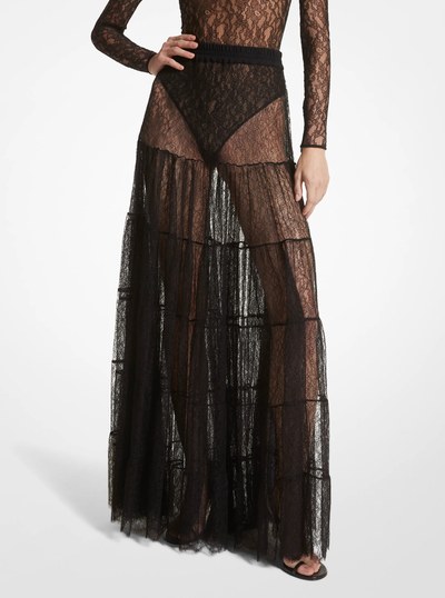 Chantilly Lace Skirt in BLACK | Michael Kors