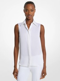 Hansen Charmeuse Sleeveless Shirt
