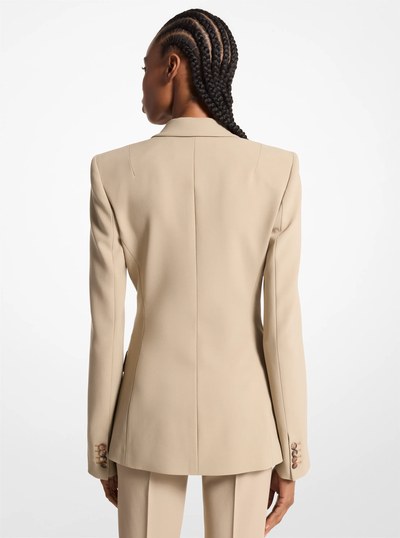 Georgina Wool Serge Double Breasted Blazer in SAND | Michael Kors