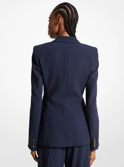 Georgina Wool Serge Double Breasted Blazer in MIDNIGHT | Michael Kors