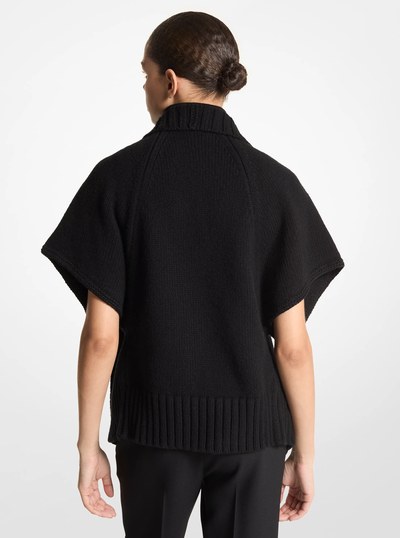 Cashmere Wrapped Cardigan in BLACK | Michael Kors