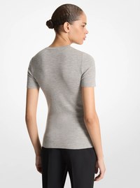 Jersey de cachemir de manga corta