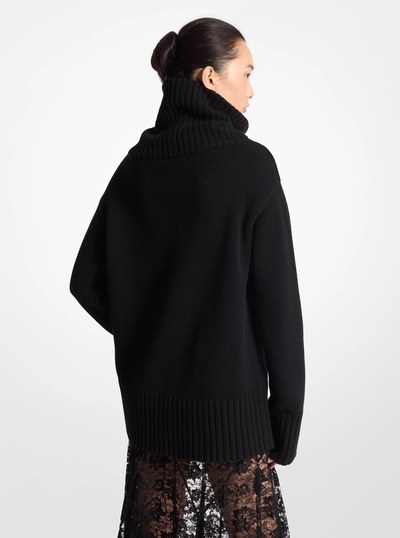 Cashmere Turtleneck Sweater in BLACK | Michael Kors