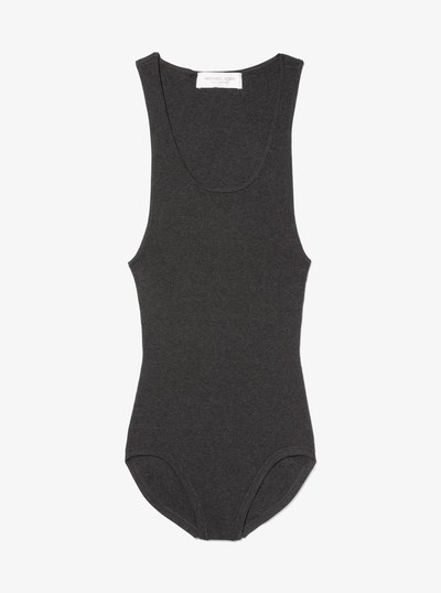 Stretch Viscose Bodysuit in CHARCOAL | Michael Kors