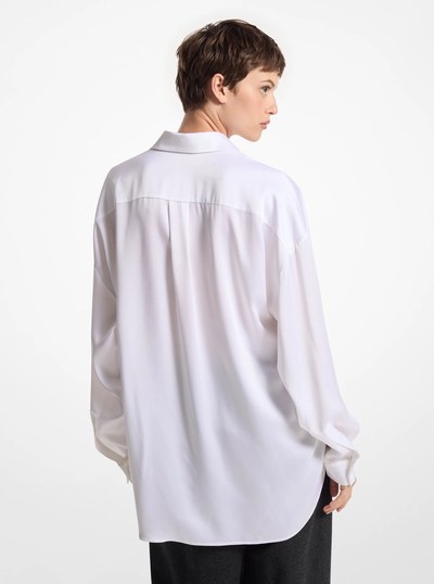 Charmeuse Shirt in OPTIC WHITE | Michael Kors