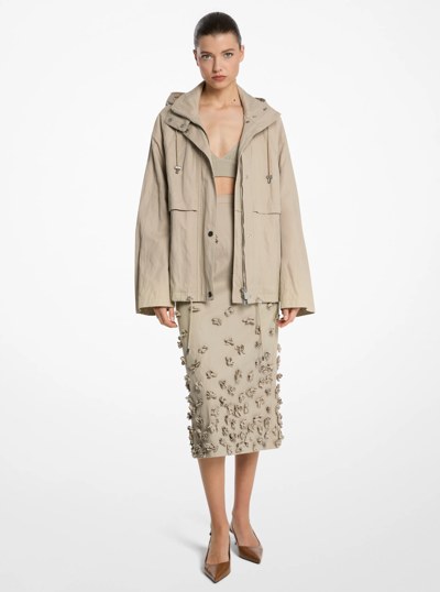 Crushed Cotton Gabardine Anorak