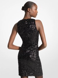 Sequined Stretch Mini Dress