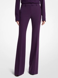 Haylee Stretch Wool Crepe&nbsp;Flared Trousers