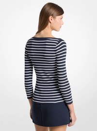 Striped Boatneck Top
