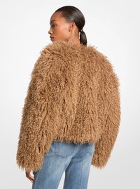 Veste en fausse toison d&rsquo;agneau