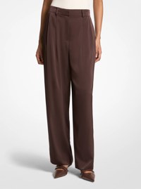 Pleated Satin Pants