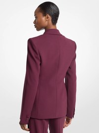 Blazer Georgie de crep&eacute; de lana el&aacute;stica