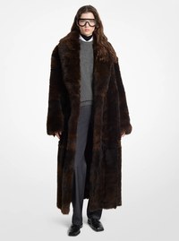 Shearling Bathrobe Coat