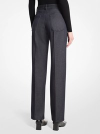 Wool Cotton Twill Stovepipe Trouser Jeans