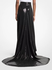 Pantal&oacute;n de &oacute;pera de crep&eacute; con lentejuelas