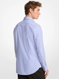 Slim-Fit Striped Tech Knit Shirt