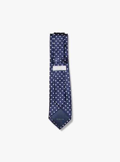Square Print Silk Tie in MIDNIGHT | Michael Kors
