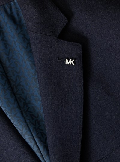 Slim-Fit Wool Blend Flannel Blazer in ESTATE BLUE | Michael Kors