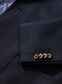 Glen Plaid Wool Blend Blazer