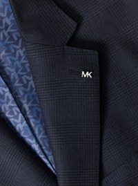 Glen Plaid Wool Blend Blazer