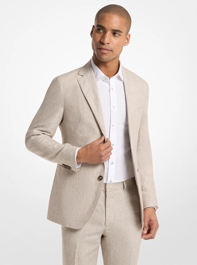 Linen Blazer in BEIGE | Michael Kors